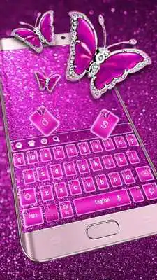 Play Flashing Pink Butterfly Keyboard Theme