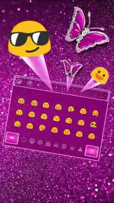 Play Flashing Pink Butterfly Keyboard Theme