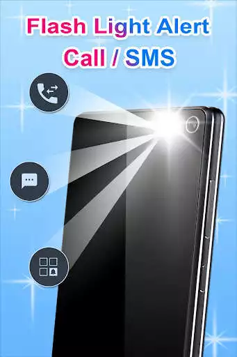 Play Flashlight Alert on call  sms