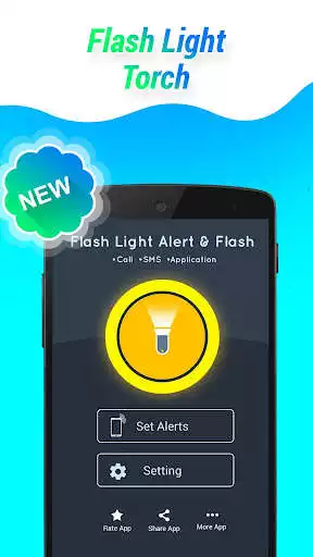 Play Flashlight Alert on call  sms