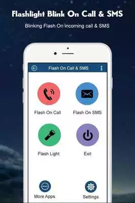 Play Flashlight Blink on Call  Sms