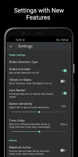 Play Flashlight (with Shake) as an online game Flashlight (with Shake) with UptoPlay