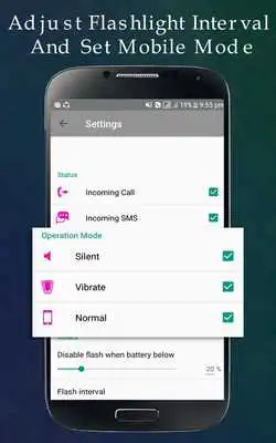 Play Flash on Calls and SMS - Flash alerts