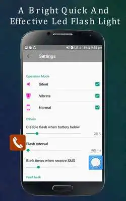 Play Flash on Calls and SMS - Flash alerts