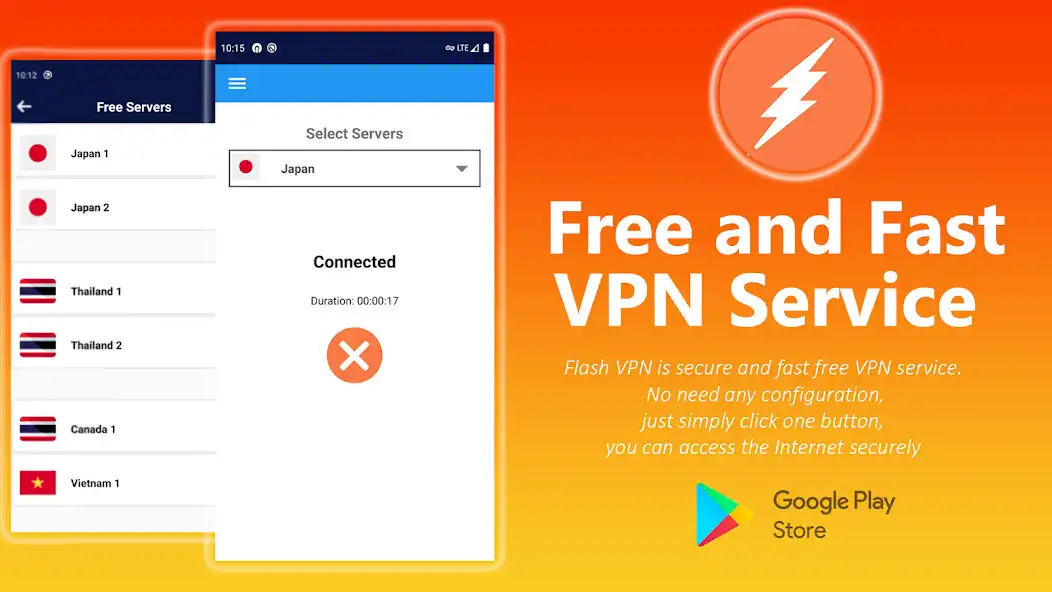 Play Flash VPN - Free high speed, ultra secure VPN  and enjoy Flash VPN - Free high speed, ultra secure VPN with UptoPlay