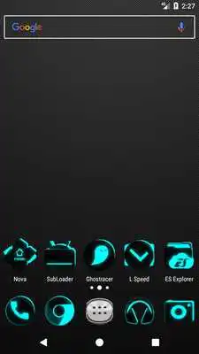 Play Flat Black and Cyan Icon Pack v4.0 Free