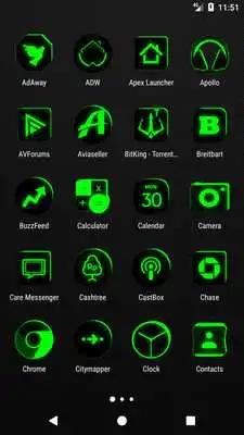 Play Flat Black and Green Icon Pack ✨Free✨