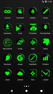 Play Flat Black and Green Icon Pack ✨Free✨