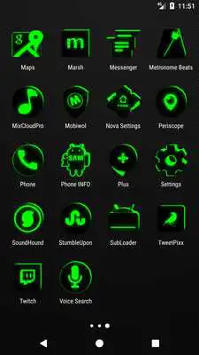 Play Flat Black and Green Icon Pack ✨Free✨