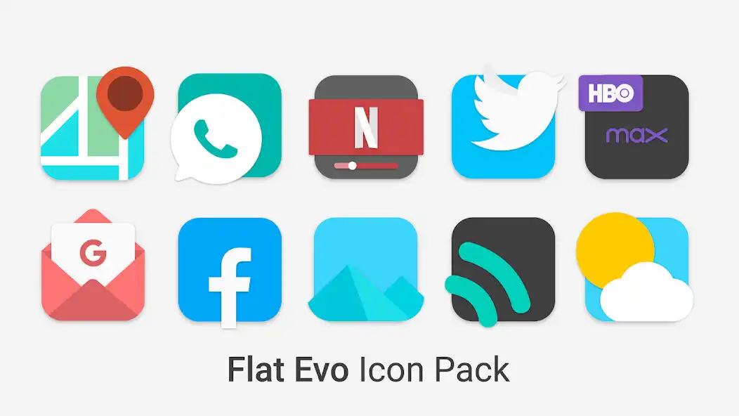 Play Flat Evo - Icon Pack  and enjoy Flat Evo - Icon Pack with UptoPlay