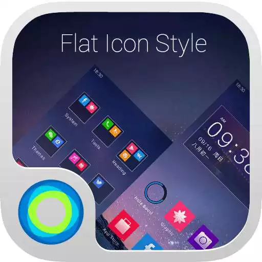 Free play online Flat Icon Style Hola Theme  APK