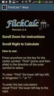 Play Flick Calc Wear Calculator App