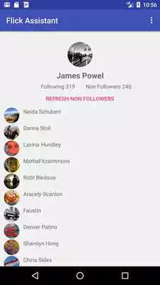 Play Flickr Assistant, Non-Mutual Contacts Finder