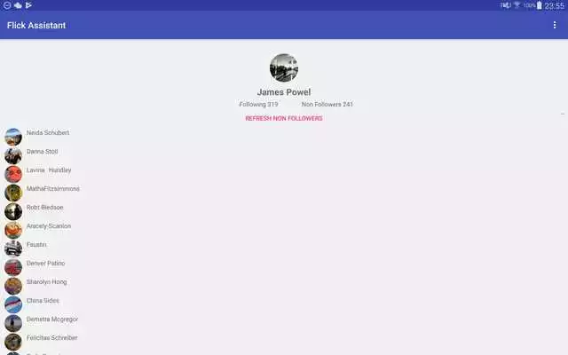 Play Flickr Assistant, Non-Mutual Contacts Finder
