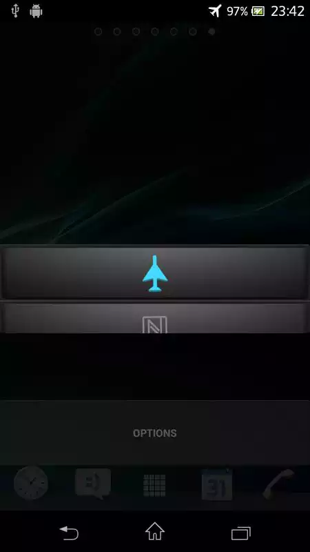 Play Flight Mode Swipe Settings