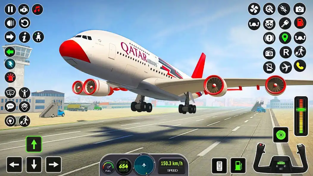 Play Flight Sim 3D: Airplane Games as an online game Flight Sim 3D: Airplane Games with UptoPlay