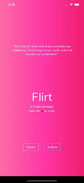 Play Flirt: Flutter Template Demo  and enjoy Flirt: Flutter Template Demo with UptoPlay