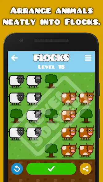 Play Flocks Puzzle Game as an online game Flocks Puzzle Game with UptoPlay