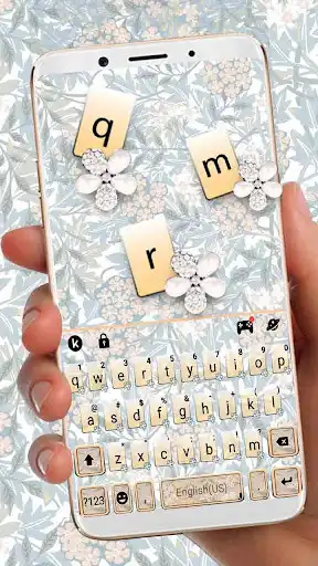 Play Floral Batik Pattern Keyboard Theme  and enjoy Floral Batik Pattern Keyboard Theme with UptoPlay