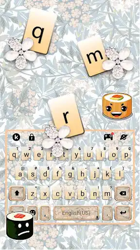 Play Floral Batik Pattern Keyboard Theme as an online game Floral Batik Pattern Keyboard Theme with UptoPlay