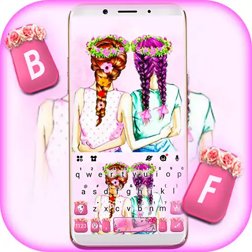 Play Floral Best Friends Keyboard Theme APK Play Floral Best Friends Keyboard Theme APK