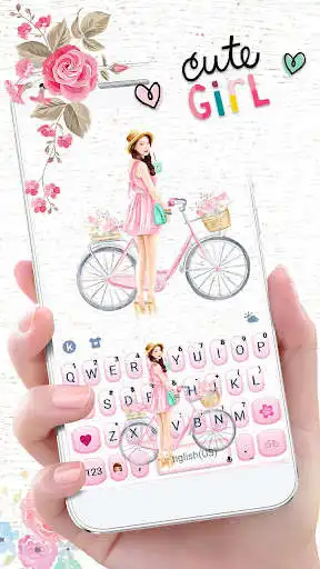 Play Floral Bicycle Girl Keyboard Theme  and enjoy Floral Bicycle Girl Keyboard Theme with UptoPlay