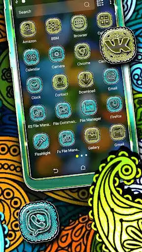 Play Floral Design Launcher Theme as an online game Floral Design Launcher Theme with UptoPlay