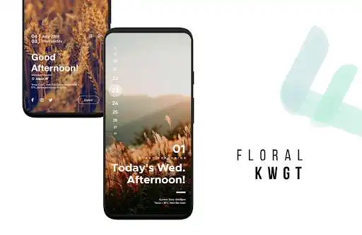 Play Floral KWGT as an online game Floral KWGT with UptoPlay