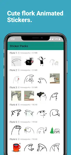 Play Flork Animated Funny Stickers  and enjoy Flork Animated Funny Stickers with UptoPlay