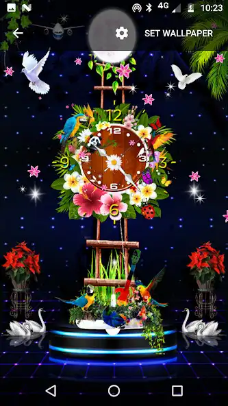 Play Flower Clock HD Live Wallpaper as an online game Flower Clock HD Live Wallpaper with UptoPlay