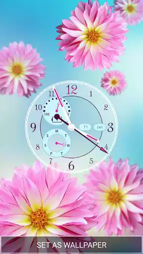Play Flower Clock Live Wallpaper  and enjoy Flower Clock Live Wallpaper with UptoPlay