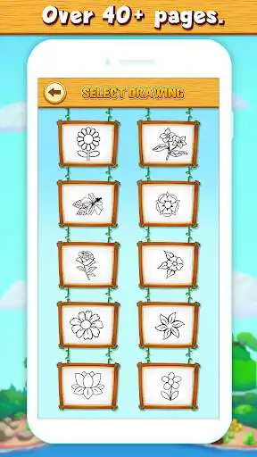 Play Flower Coloring Book & Drawing Book as an online game Flower Coloring Book & Drawing Book with UptoPlay