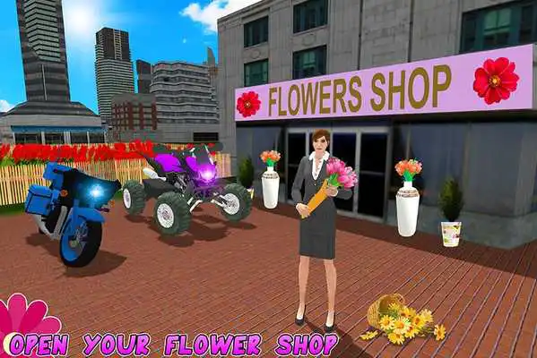 Play Flower Delivery Bike Simulator