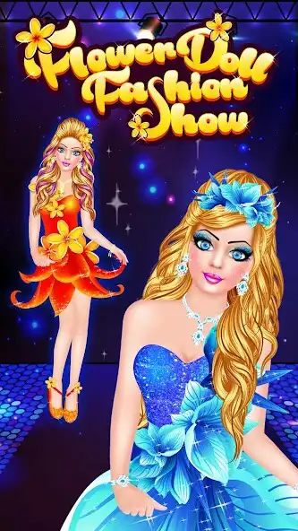 Play Flower Doll Fashion Show Salon Dress Up Game  and enjoy Flower Doll Fashion Show Salon Dress Up Game with UptoPlay
