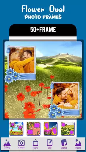 Play Flower Dual Photo Frames  and enjoy Flower Dual Photo Frames with UptoPlay