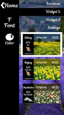Play Flower Field Weather Widget Play Flower Field Weather Widget