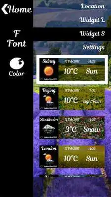 Play Flower Field Weather Widget Play Flower Field Weather Widget