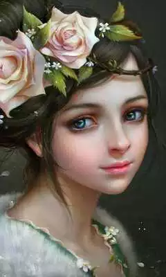 Play flower girl live wallpaper
