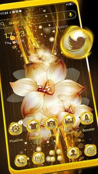 Play Flower Golden Launcher Theme  and enjoy Flower Golden Launcher Theme with UptoPlay