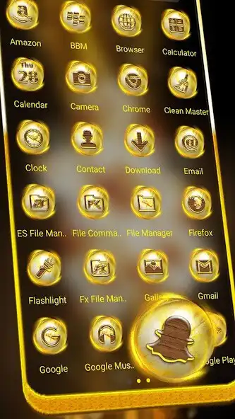 Play Flower Golden Launcher Theme as an online game Flower Golden Launcher Theme with UptoPlay