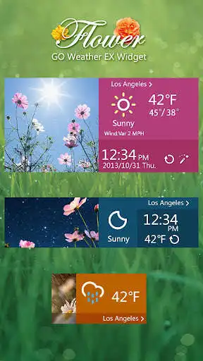Play Flower GO Weather Widget Theme  and enjoy Flower GO Weather Widget Theme with UptoPlay