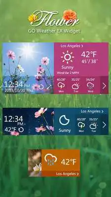 Play Flower GO Weather Widget Theme as an online game Flower GO Weather Widget Theme with UptoPlay