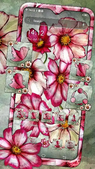 Play Flower Painting Theme Launcher  and enjoy Flower Painting Theme Launcher with UptoPlay