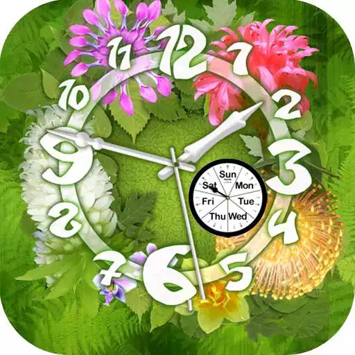 Free play online Flowers Analog Clock Live Wallpaper APK