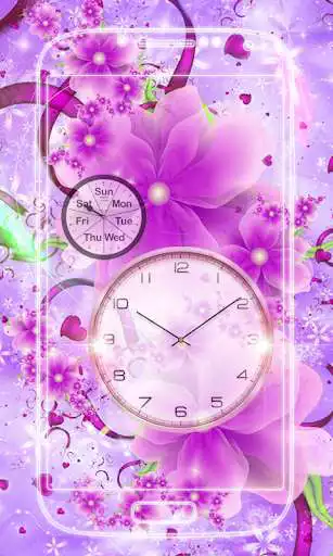 Play Flowers Analog Clock Live Wallpaper Play Flowers Analog Clock Live Wallpaper