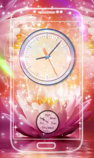 Play Flowers Analog Clock Live Wallpaper Play Flowers Analog Clock Live Wallpaper