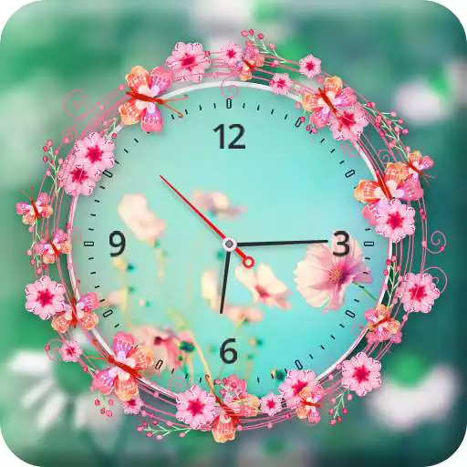 Free play online Flowers Clock Live Wallpaper  APK