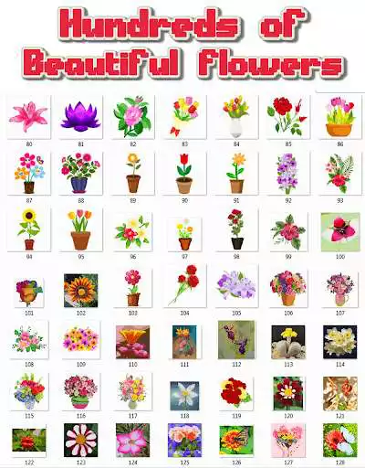Play flowers coloring book