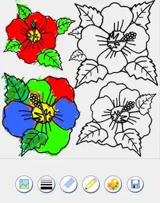 Play flowers coloring book