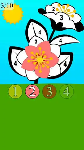 Play flowers coloring game with numbers  and enjoy flowers coloring game with numbers with UptoPlay
